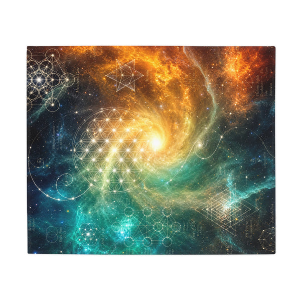 Sacred Geometry Fleece Blanket - Cat's Eye Nebula