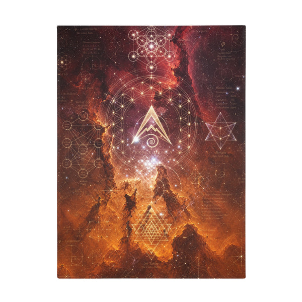 Sacred Geometry Fleece Blanket - Lobster Claw Nebula