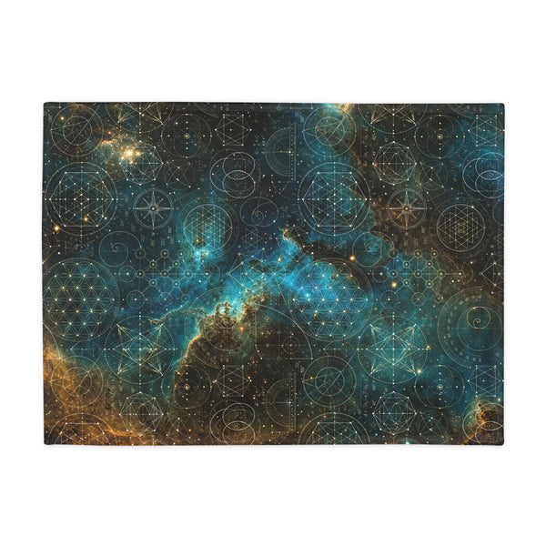 Sacred Geometry Fleece Blanket - Stingray Nebula