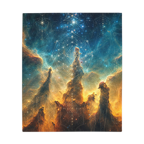 Sacred Geometry Fleece Blanket - Boomerang Nebula