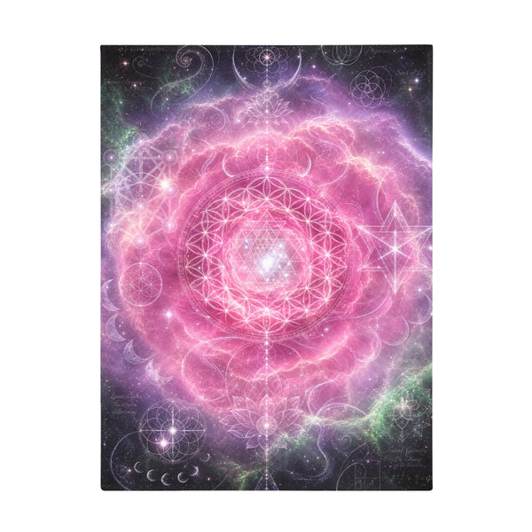 Sacred Geometry Fleece Blanket - Carina Nebula