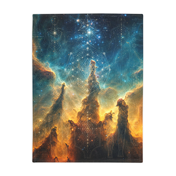 Sacred Geometry Fleece Blanket - Boomerang Nebula
