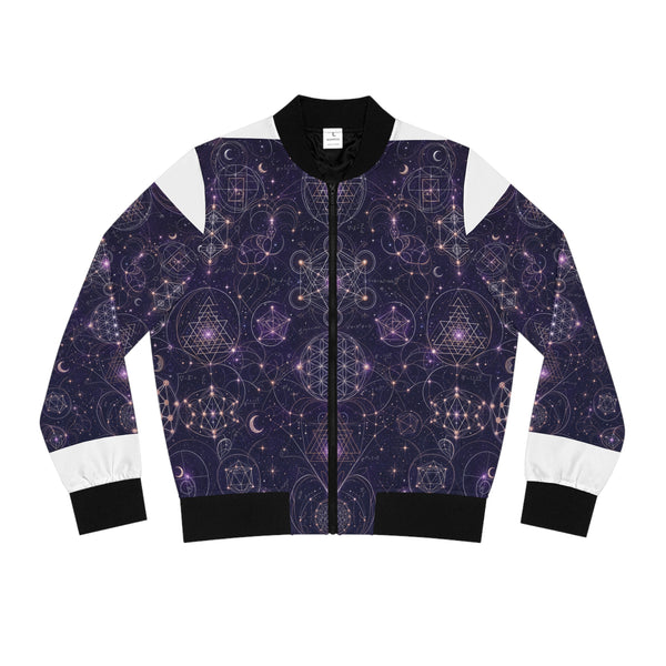 Women's Sacred Geometry Bomber Jacket — Celestial Weave