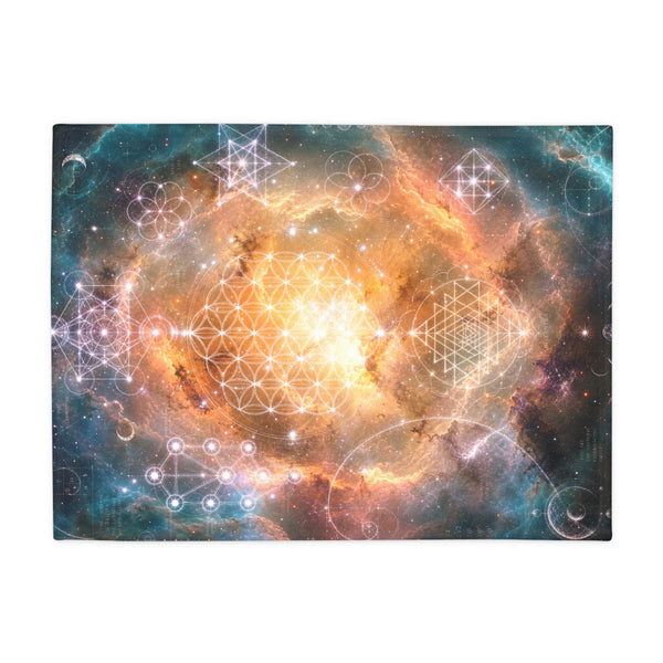 Sacred Geometry Fleece Blanket - Ring Nebula