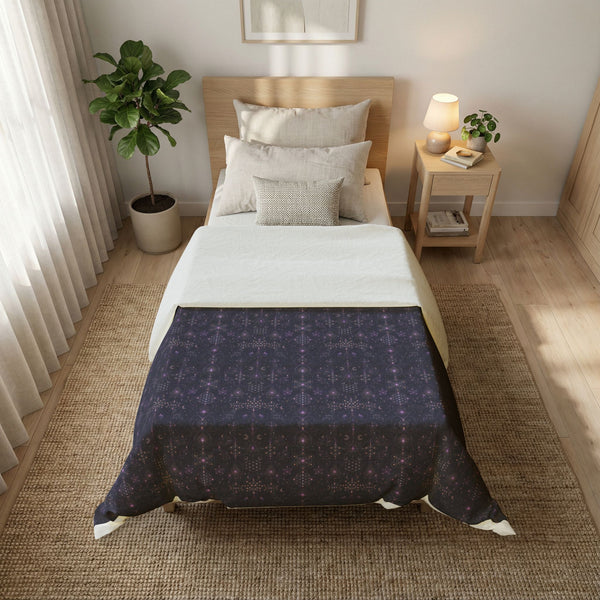 Sacred Geometry Cotton Duvet Cover - Celestial Weave