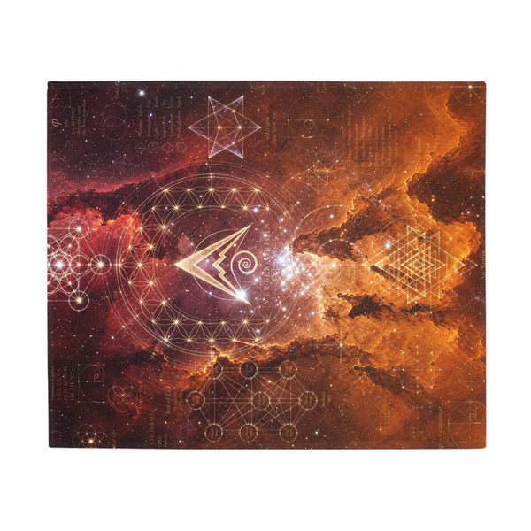 Sacred Geometry Fleece Blanket - Lobster Claw Nebula