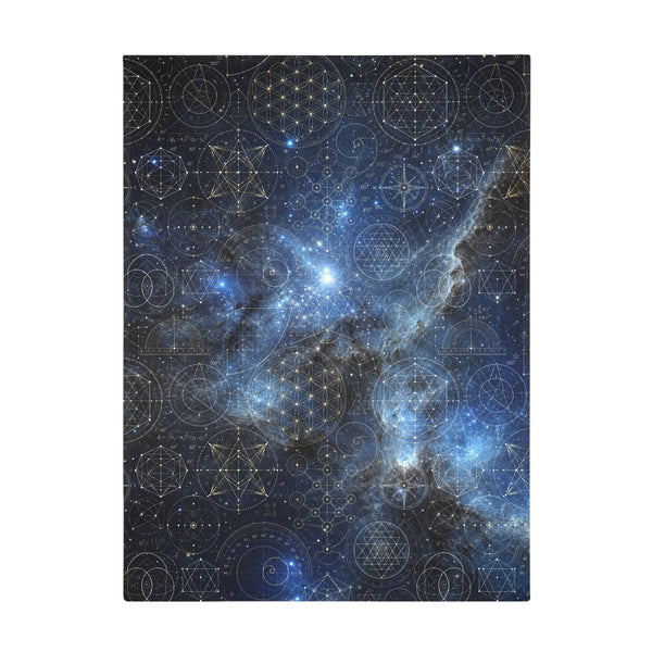 Sacred Geometry Fleece Blanket - Horsehead Nebula