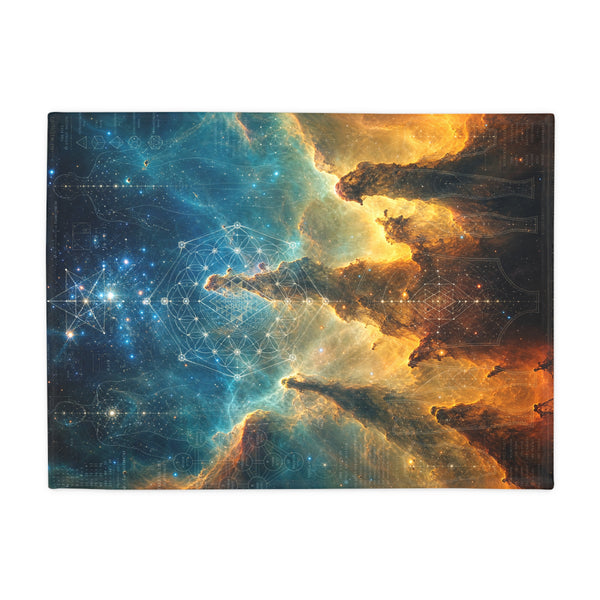 Sacred Geometry Fleece Blanket - Boomerang Nebula