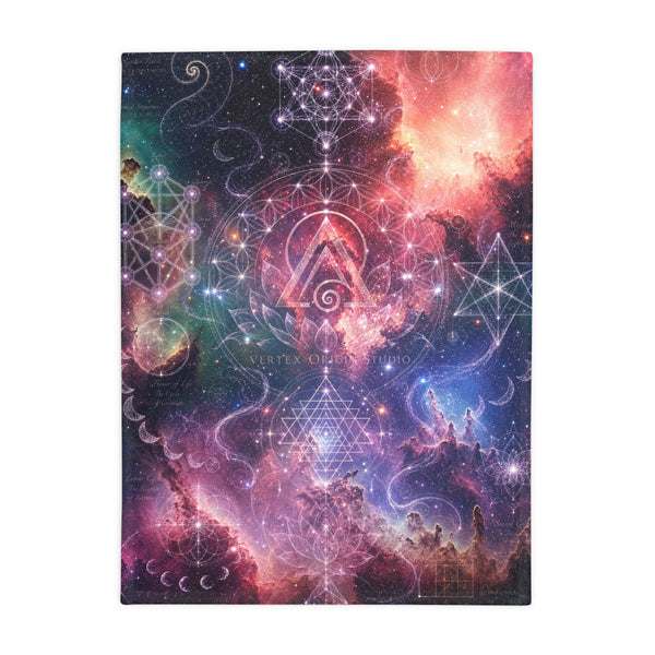 Sacred Geometry Fleece Blanket - Omega Nebula
