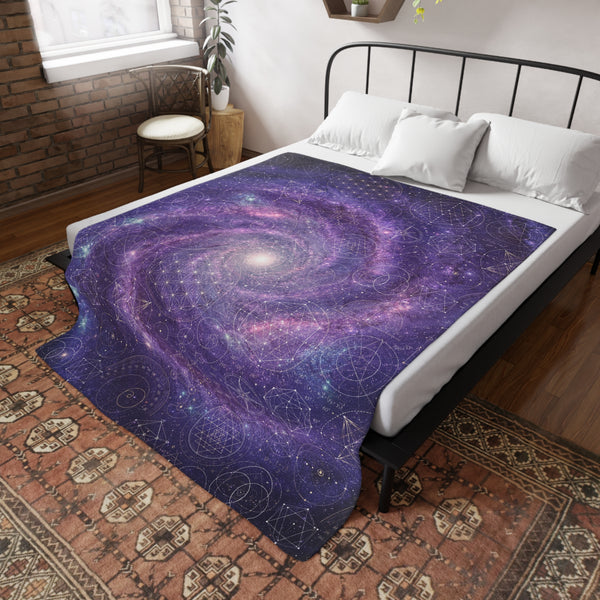 Sacred Geometry Fleece Blanket - Tarantula Nebula