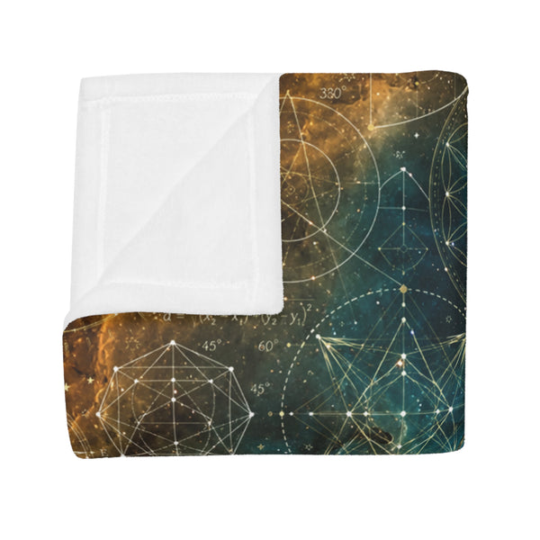 Sacred Geometry Fleece Blanket - Stingray Nebula