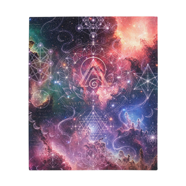 Sacred Geometry Fleece Blanket - Omega Nebula