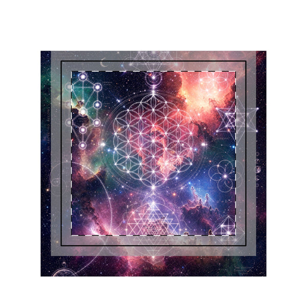 Sacred Geometry Throw Pillow Case - Cosmic Bloom