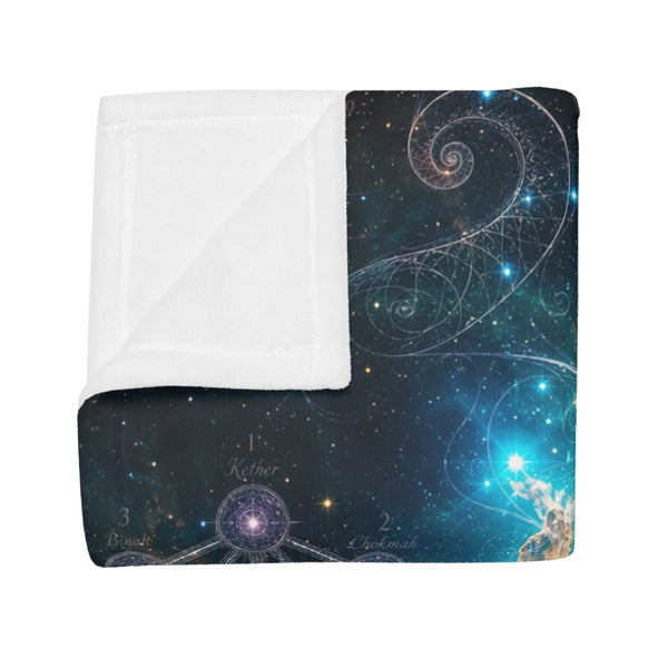 Sacred Geometry Fleece Blanket - Butterfly Nebula