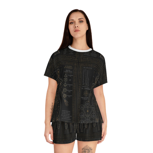 Women's Sacred Geometry Pyjama Set — Sacred Blueprint
