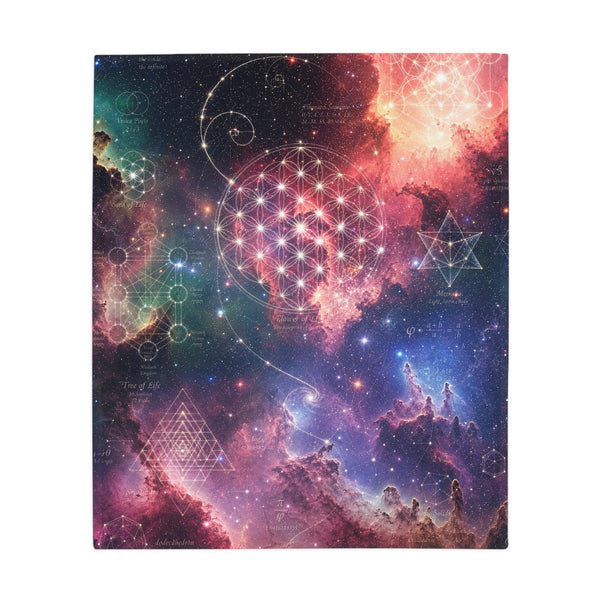 Sacred Geometry Fleece Blanket - Lagoon Nebula