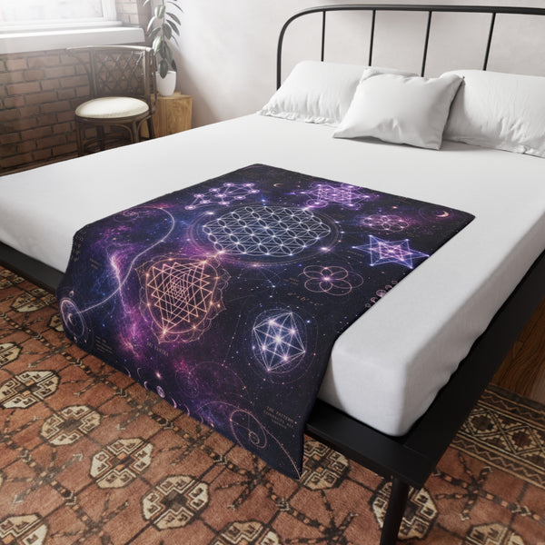 Sacred Geometry Blanket — Cosmic Bloom