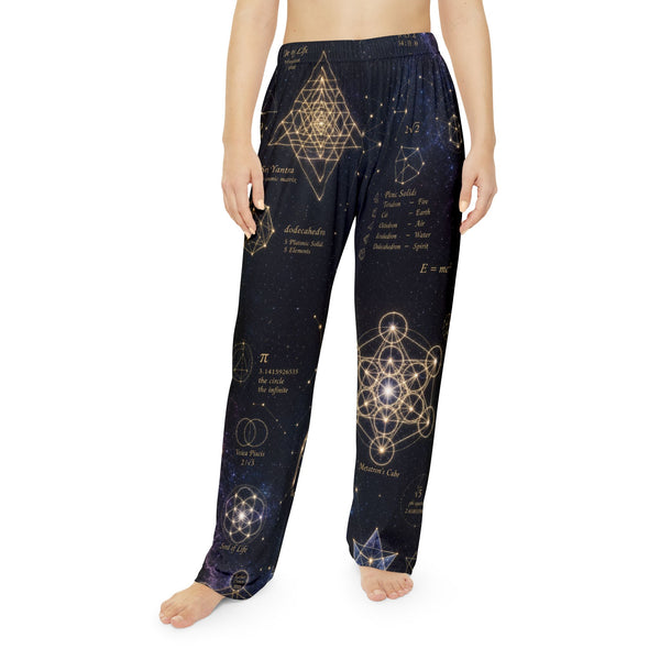 Women's Sacred Geometry Pyjama Pants — Cosmic Constellation