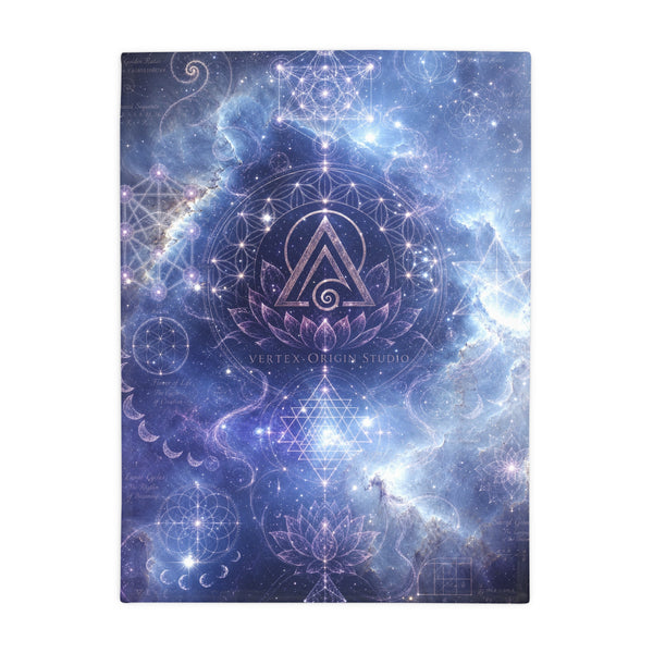 Sacred Geometry Fleece Blanket - Witch Head Nebula