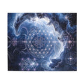 Sacred Geometry Blanket — Blue Flash Nebula