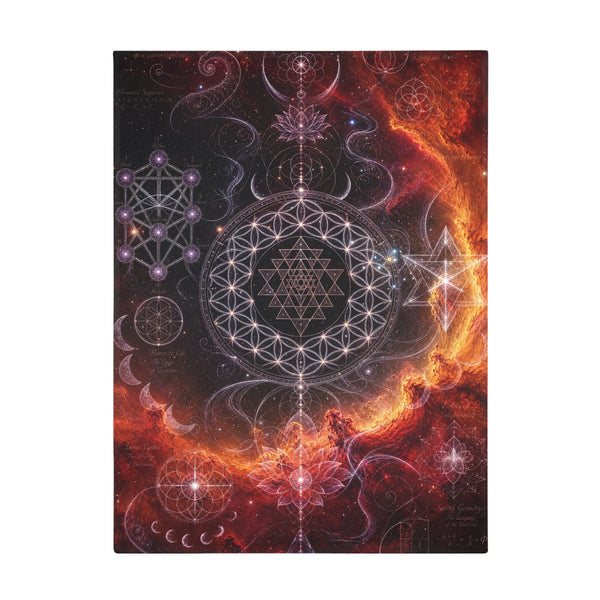 Sacred Geometry Fleece Blanket - Gamma Cygni Nebula
