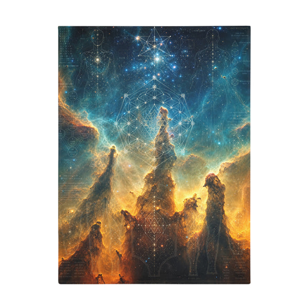 Sacred Geometry Fleece Blanket - Boomerang Nebula