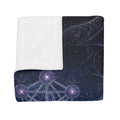 Sacred Geometry Blanket — Blue Flash Nebula