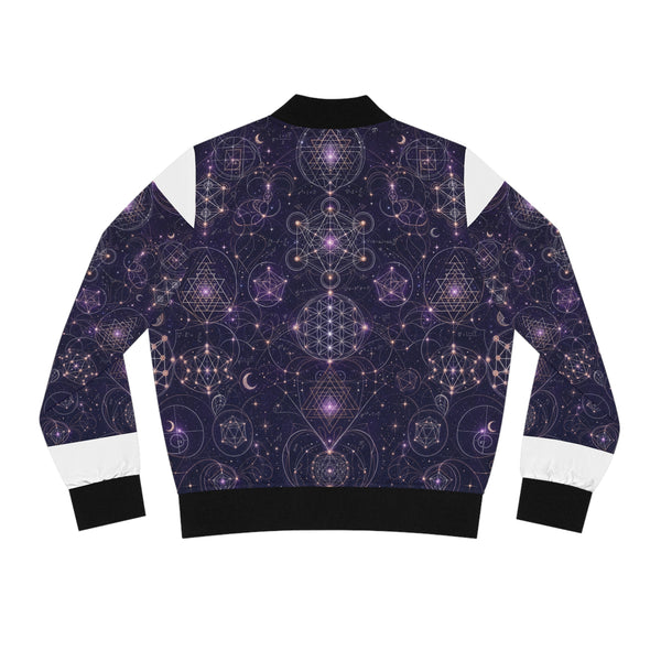 Women's Sacred Geometry Bomber Jacket — Celestial Weave