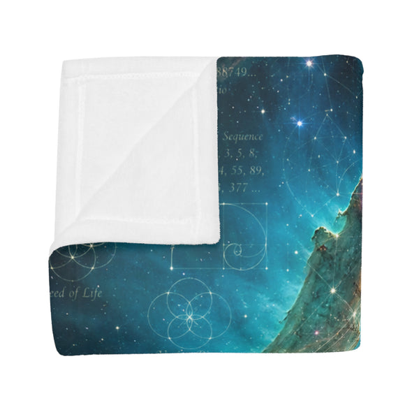 Sacred Geometry Fleece Blanket - Bubble Nebula