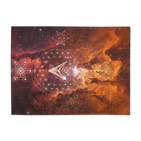 Sacred Geometry Fleece Blanket - Lobster Claw Nebula