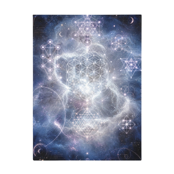 Sacred Geometry Fleece Blanket - Eskimo Nebula