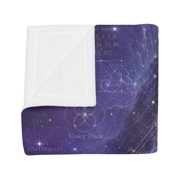 Sacred Geometry Fleece Blanket - Saturn Nebula