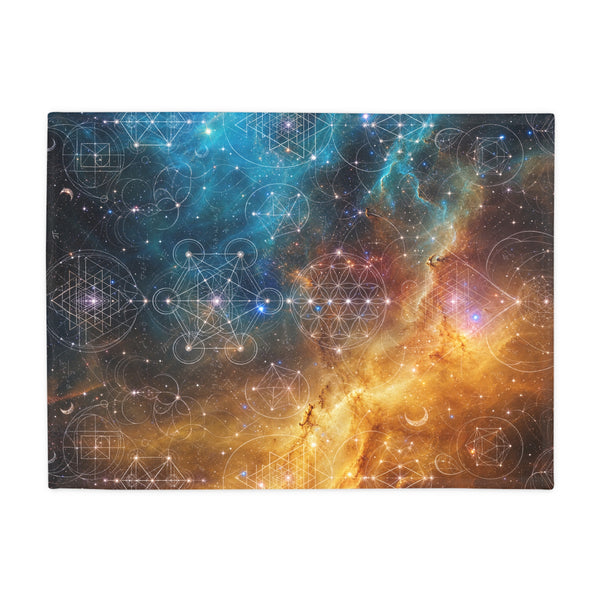 Sacred Geometry Fleece Blanket - Helix Nebula
