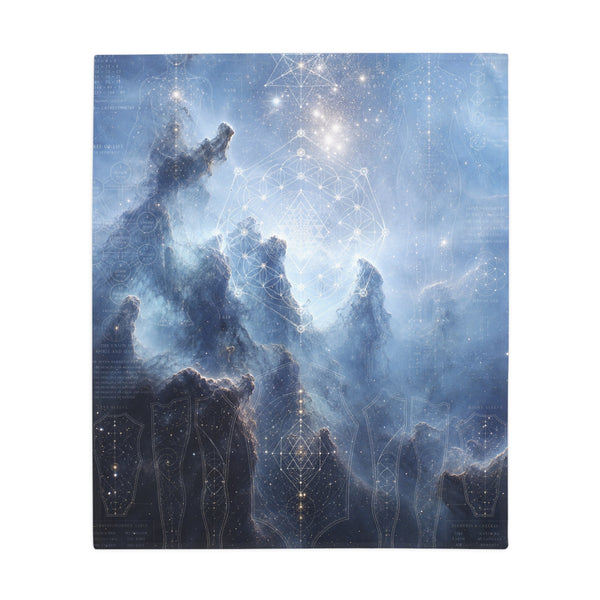 Sacred Geometry Fleece Blanket - Dumbbell Nebula