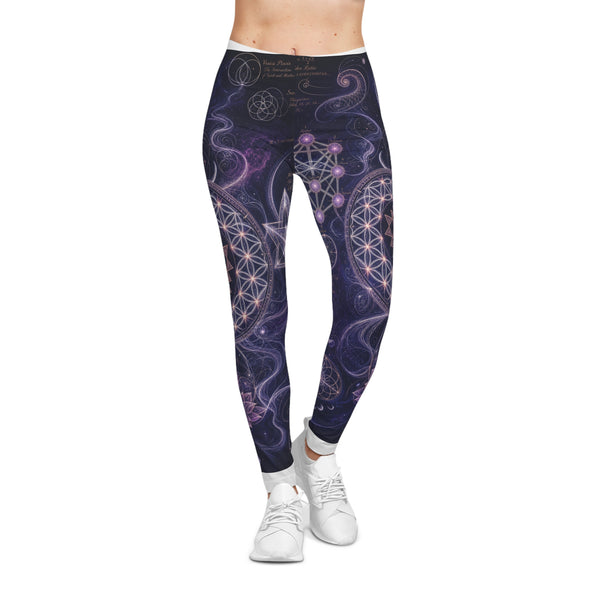 Women's Sacred Geometry Leggings — Sacred Bloom