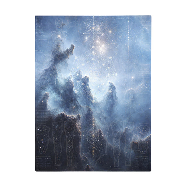 Sacred Geometry Fleece Blanket - Dumbbell Nebula