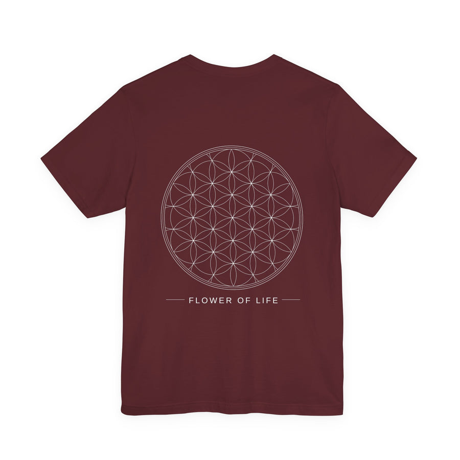 Flower of Life Tee — Maroon
