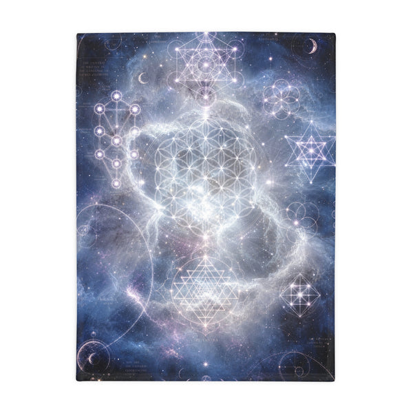 Sacred Geometry Fleece Blanket - Eskimo Nebula