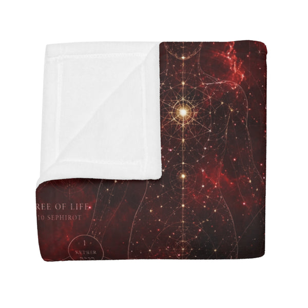 Sacred Geometry Fleece Blanket - Skull & Crossbones Nebula