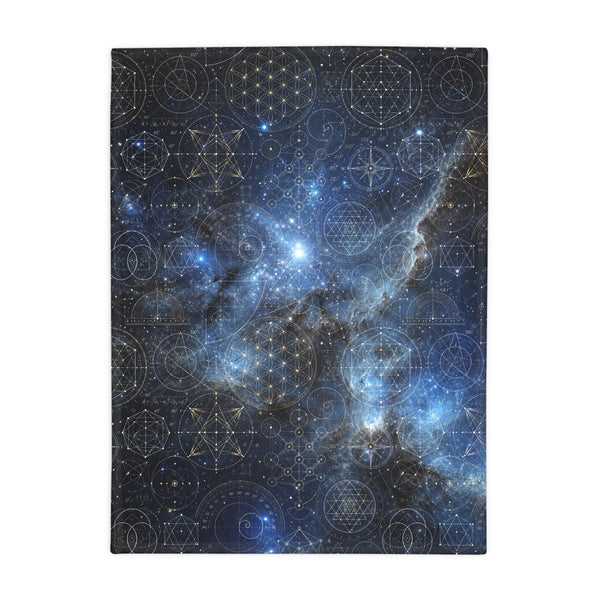 Sacred Geometry Fleece Blanket - Horsehead Nebula