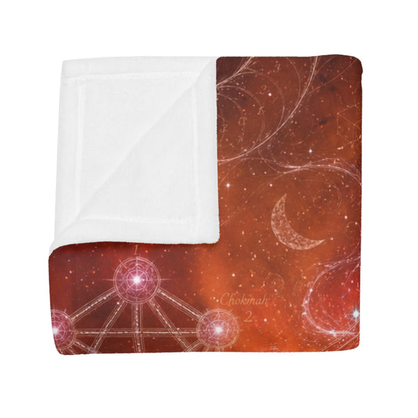 Sacred Geometry Fleece Blanket - Red Spider Nebula