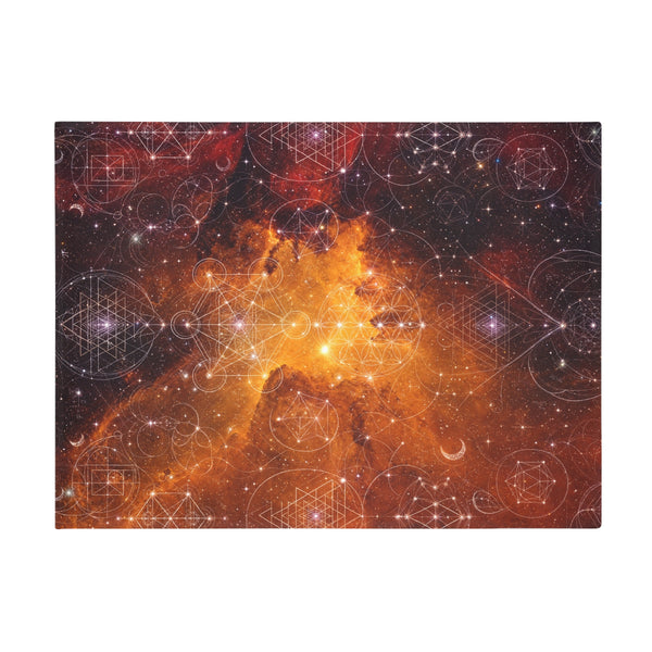 Sacred Geometry Fleece Blanket - Heart Nebula