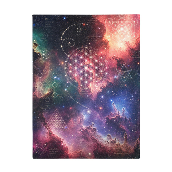 Sacred Geometry Fleece Blanket - Lagoon Nebula