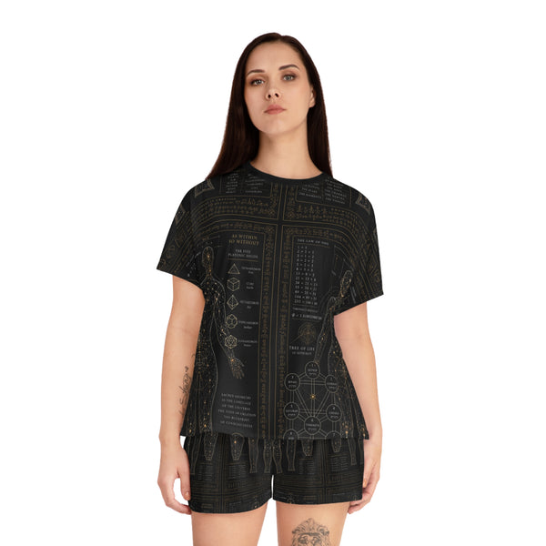 Women's Sacred Geometry Pyjama Set — Sacred Blueprint