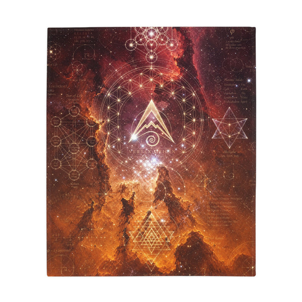 Sacred Geometry Fleece Blanket - Lobster Claw Nebula