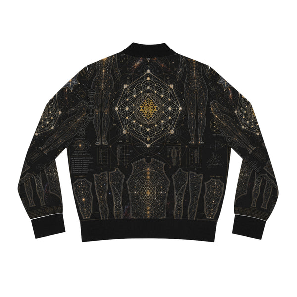 Women's Sacred Geometry Bomber Jacket — Sacred Blueprint