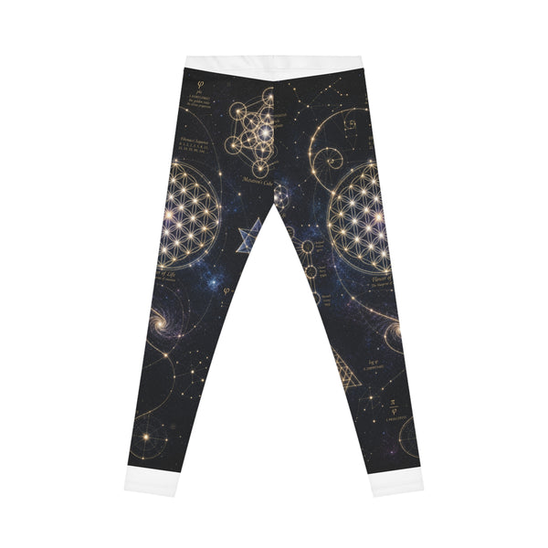 Women's Sacred Geometry Leggings — Cosmic Constellation