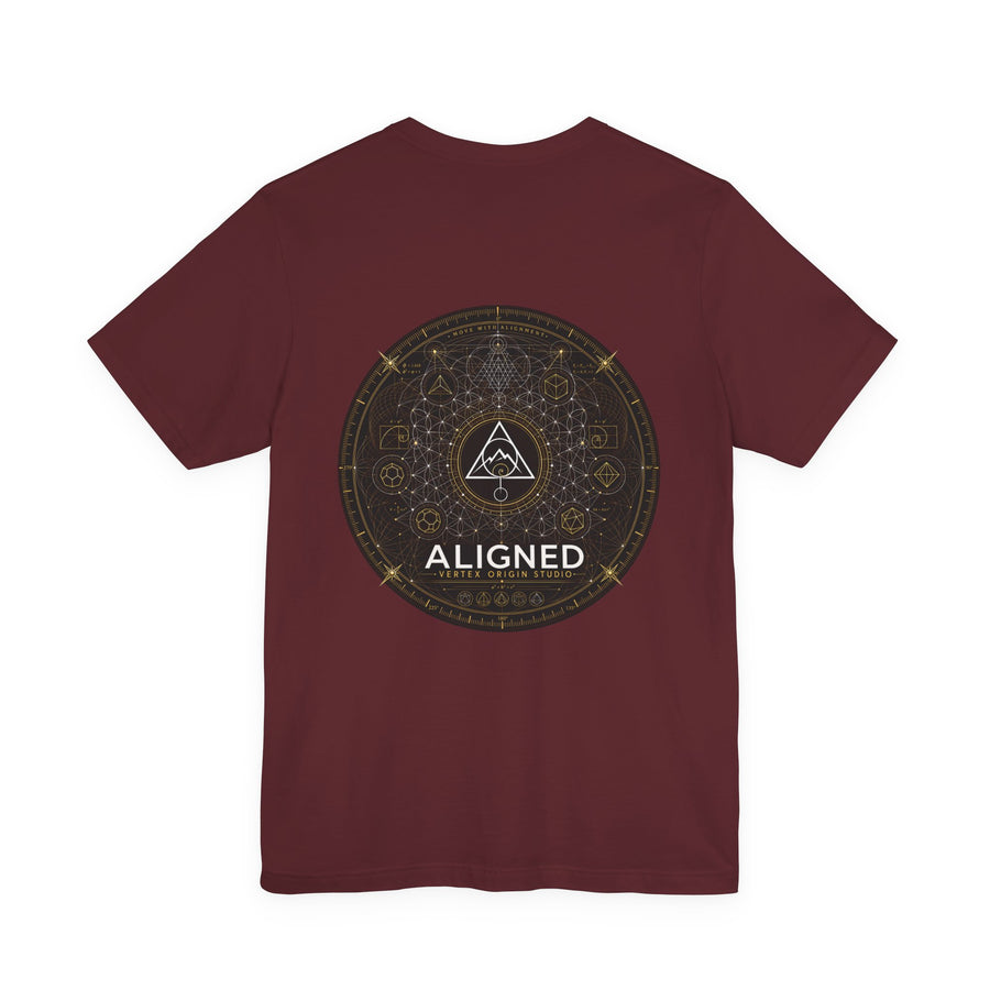 Aligned Tee — Maroon (Circle)