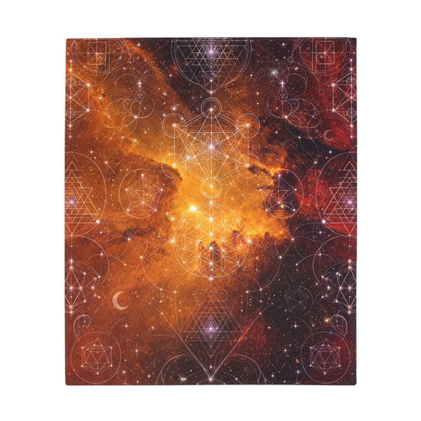 Sacred Geometry Fleece Blanket - Heart Nebula