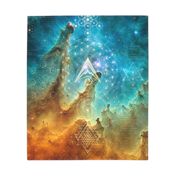Sacred Geometry Fleece Blanket - Bubble Nebula